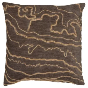 Light & Living sierkussen Castro donkerbruin zand B45 × H45 cm